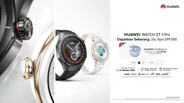 Smartwatch Terbaik 2024 Sudah Bisa Dibeli! HUAWEI WATCH GT 5 Series Rilis, Desain Mewah, Fitur Olahraga dan juga Aspek Bidang Kesehatan Pro